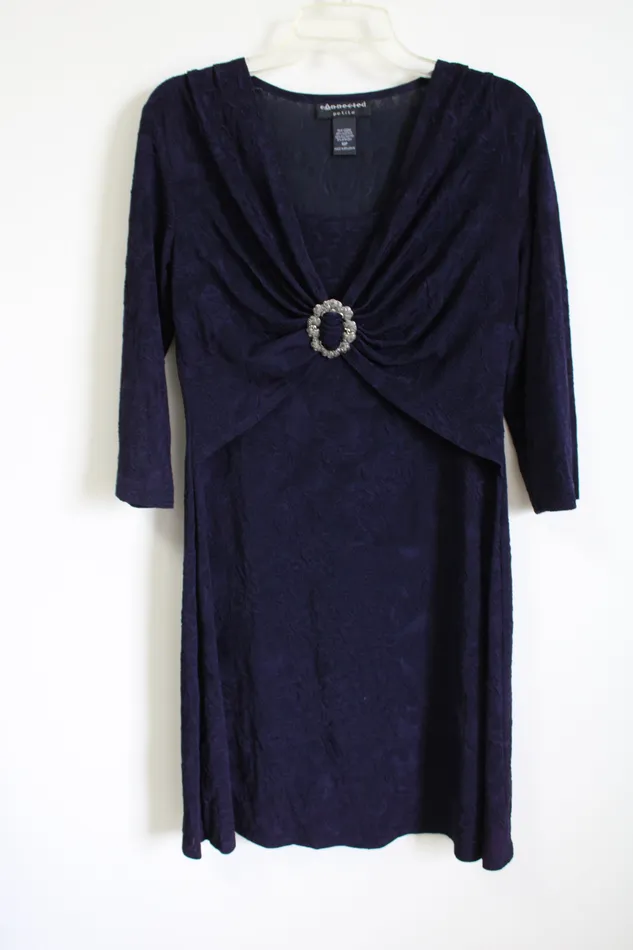 Rings Connected Navy Blue Dress 12 Petite Connected