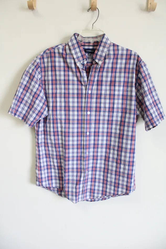 Rings Croft Barrow Croft Barrow Blue Red Plaid Button Down Shirt M