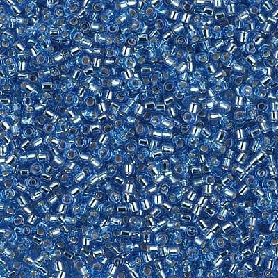Rings DB1210 Silver Lined Azure Miyuki Delica 110 Peppy Beads