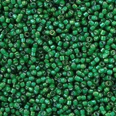 Rings DB1788 White Lined Emerald AB Miyuki Delica 110 Peppy Beads