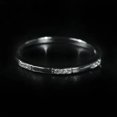 Rings Diamond South 14k White Gold 008 CTW Diamond Band