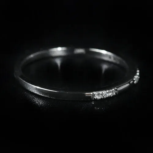 Rings Diamond South 14k White Gold 008 CTW Diamond Band