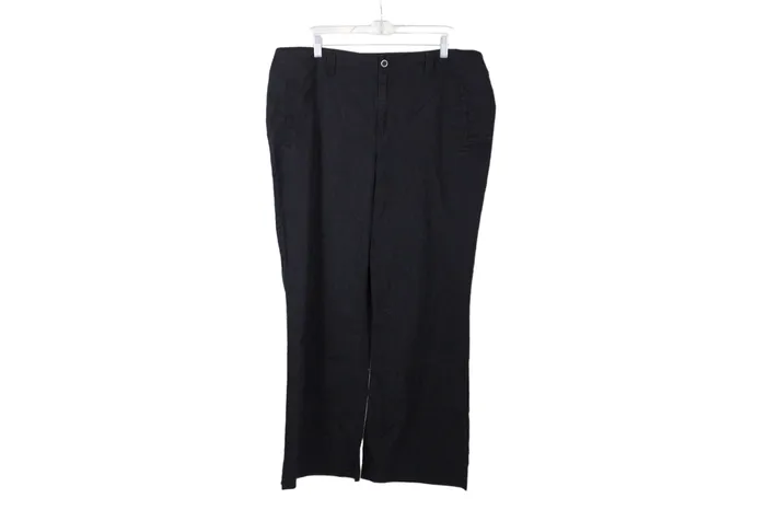 Rings Gloria Vanderbilt Gloria Vanderbilt Black Linen Pants 18W