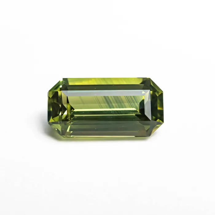 Rings Green Step Cut Sapphire 151ct Cut Corner Rectangle Misfit Gems