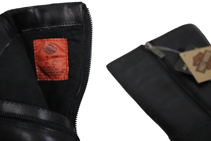 Rings HarleyDavidson NEW Harley Davidson Black Lindsey Leather Heeled Boots Size 6