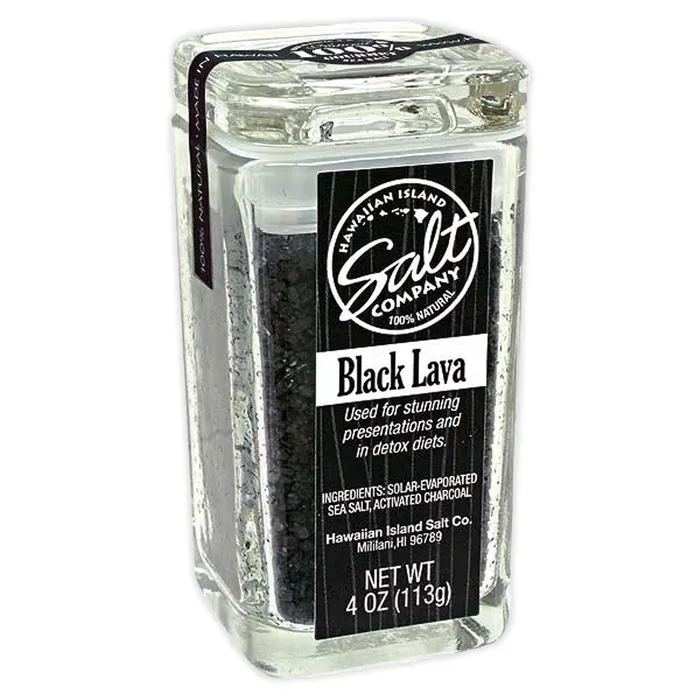 Rings Hawaiian Island Salt Company Black Lava Sea Salt 4oz ISLANDERGRP