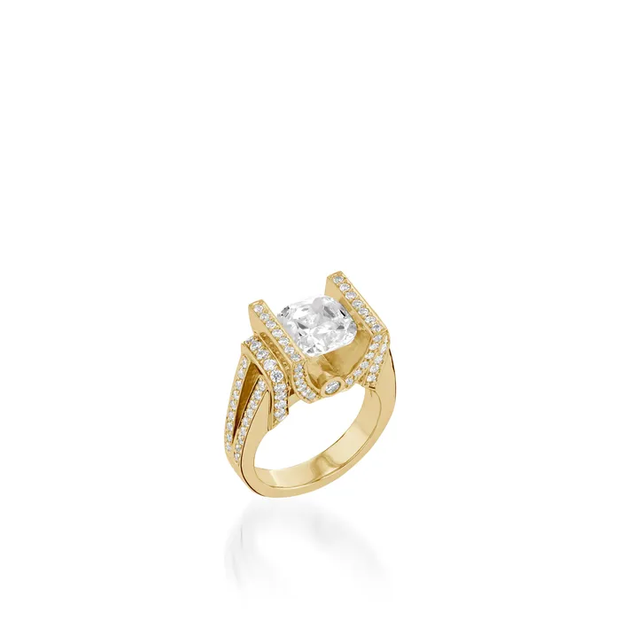 Rings John Atencio Amelia Elite Yellow Gold Diamond Ring