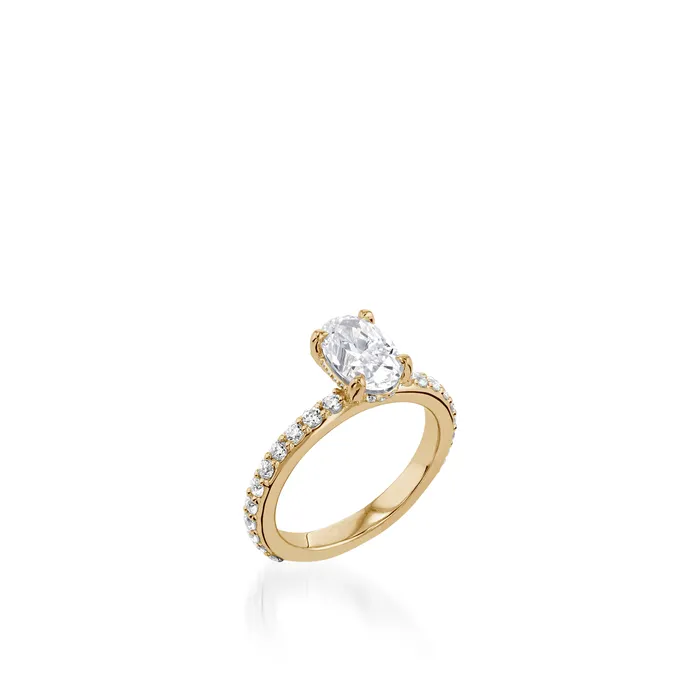 Rings John Atencio Duchess Oval White Gold Engagement Ring