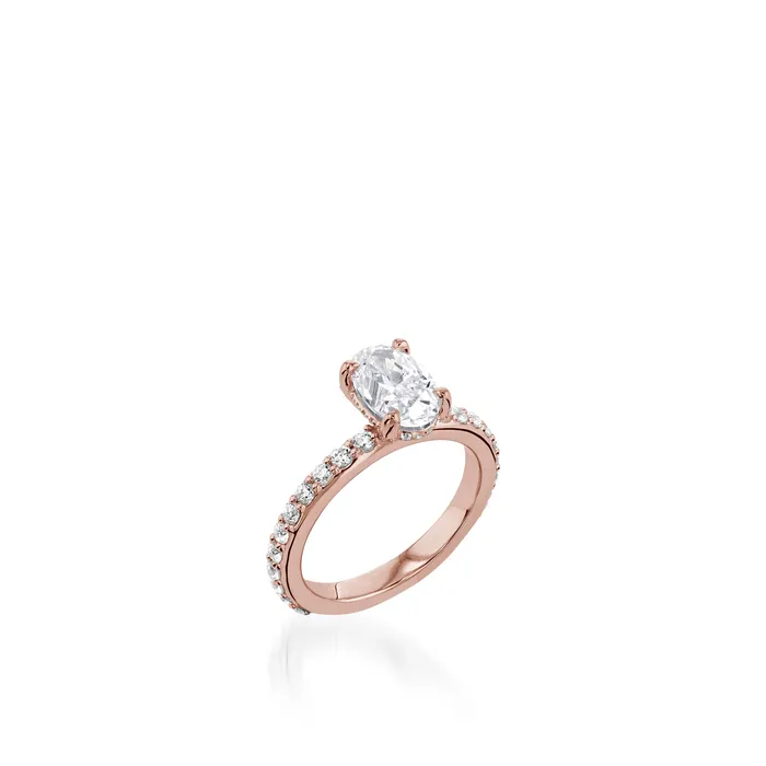 Rings John Atencio Duchess Oval White Gold Engagement Ring