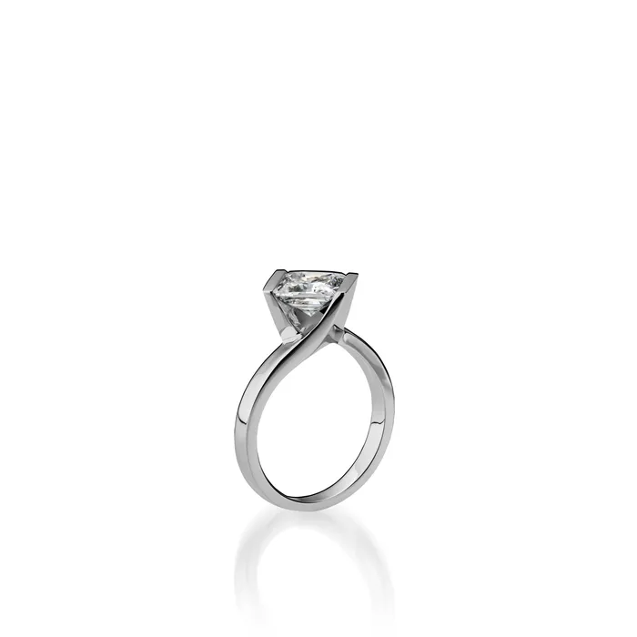 Rings John Atencio Intrinsic Princess Cut Yellow Gold Engagement Ring