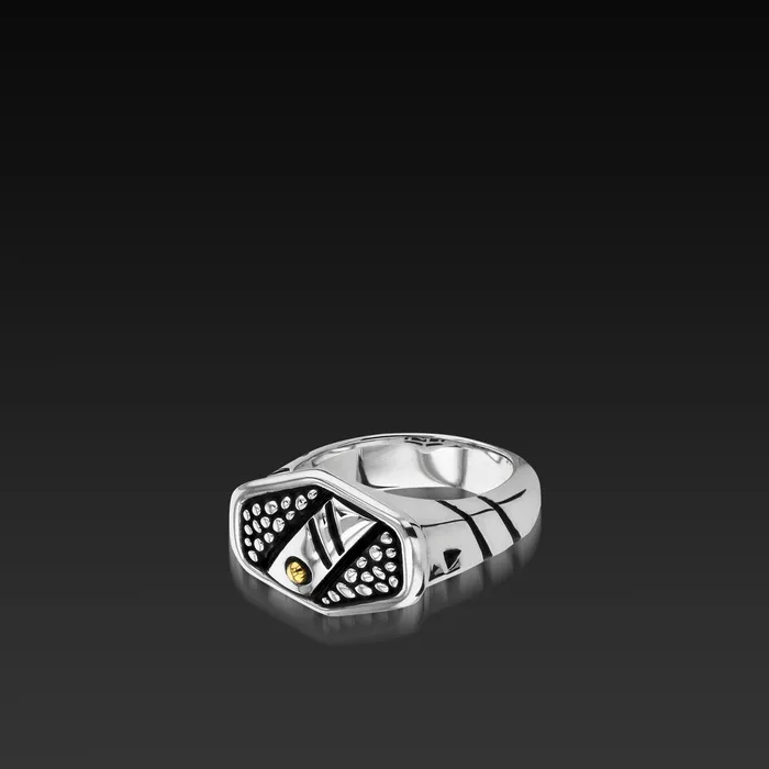 Rings John Atencio Matrix Hexagon Ring Rings John Atencio Matrix Hexagon Ring