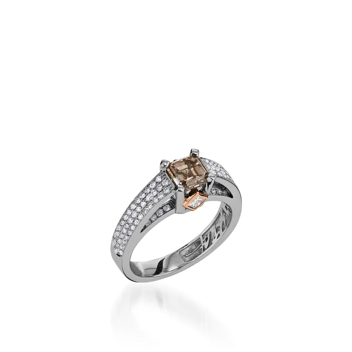 Rings John Atencio Signature Legacy 102 Carat Champagne Ascher Diamond Ring Rings John Atencio Signature Legacy 102 Carat Champagne Ascher Diamond Ring