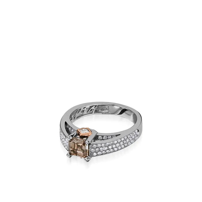 Rings John Atencio Signature Legacy 102 Carat Champagne Ascher Diamond Ring Rings John Atencio Signature Legacy 102 Carat Champagne Ascher Diamond Ring
