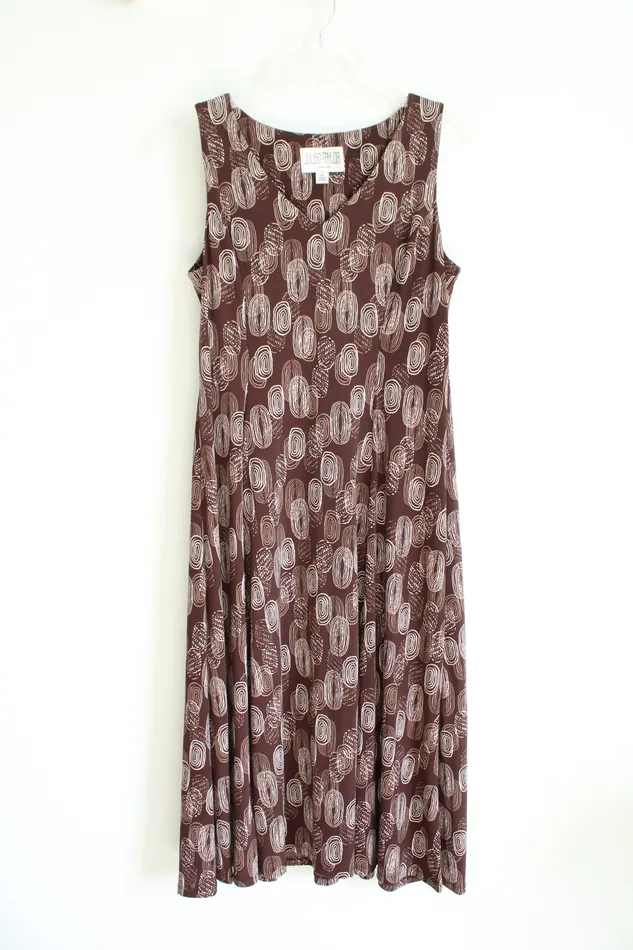 Rings Julian Taylor Julian Taylor Brown Oval Patterned Dress 10