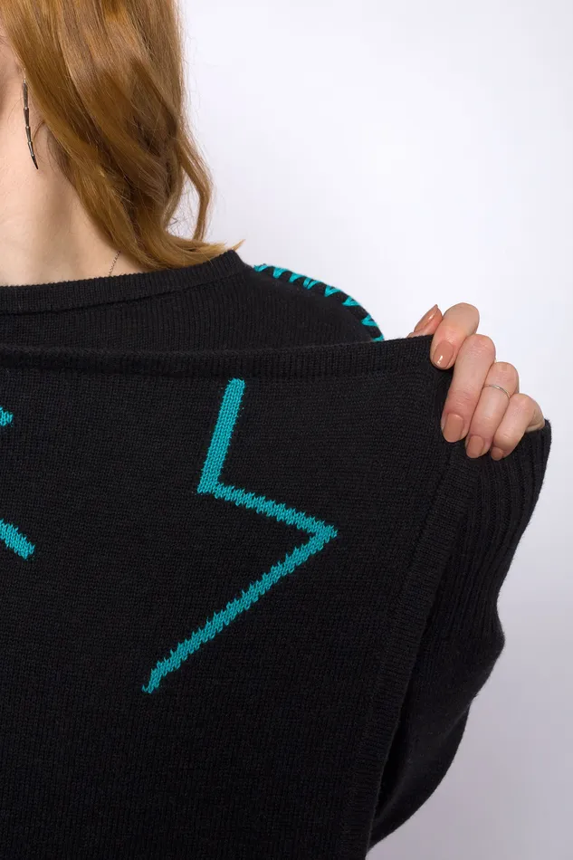Rings justineleconte1 LUCIE knitted cardigan dark greyblue Rings justineleconte1 LUCIE knitted cardigan dark greyblue