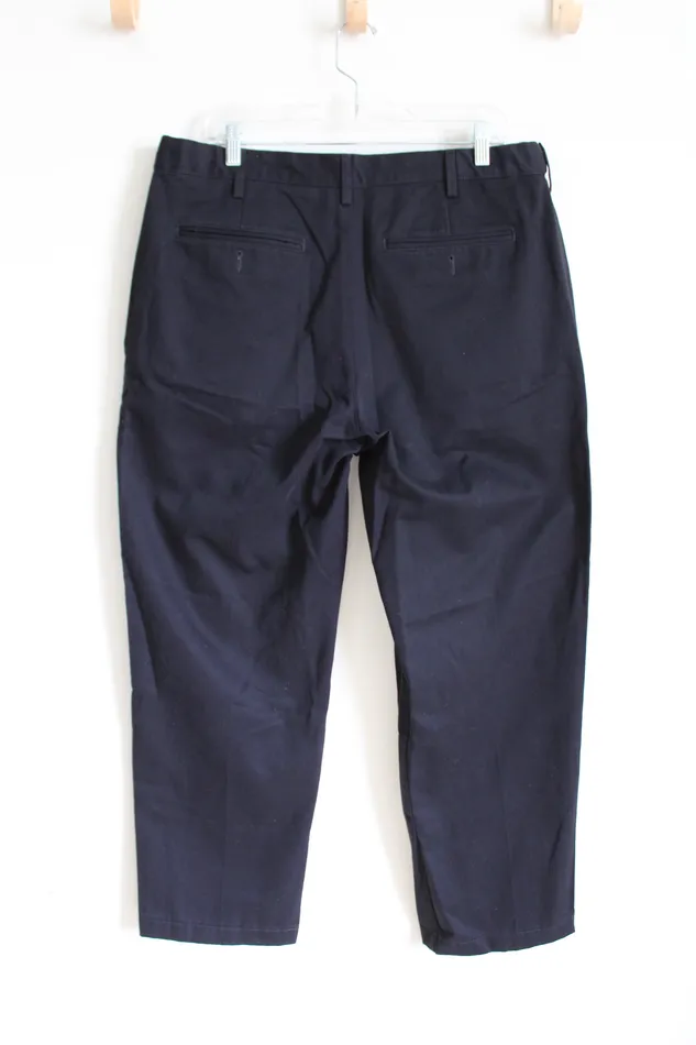 Rings Lands End Lands End Traditional Fit Black Khaki Pants 38X29