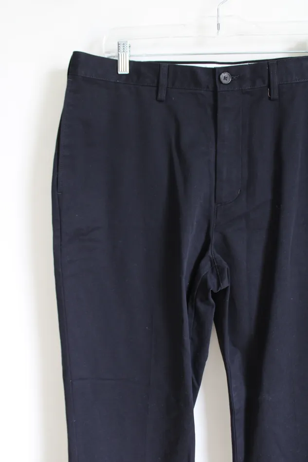 Rings Lands End Lands End Traditional Fit Black Khaki Pants 38X29