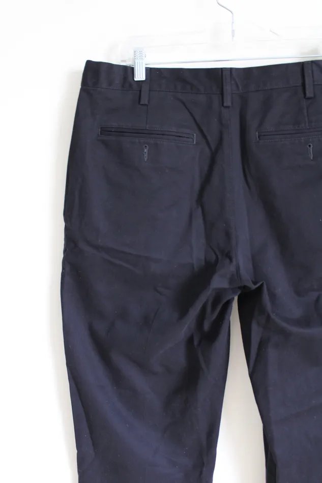 Rings Lands End Lands End Traditional Fit Black Khaki Pants 38X29