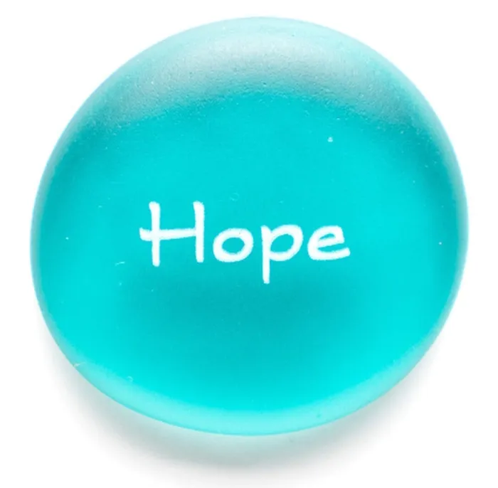 Rings LIFEFORCEGLASS Mermaid Message Hope Frosted Glass Stone