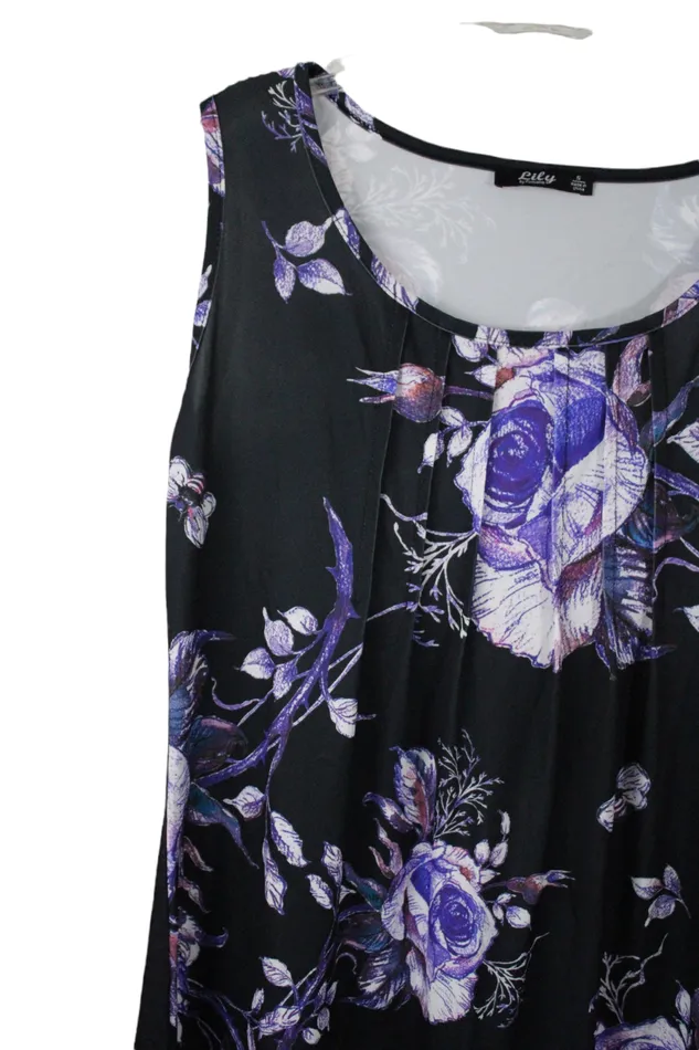 Rings Lily By Firmiana Purple Floral Dress S Lily