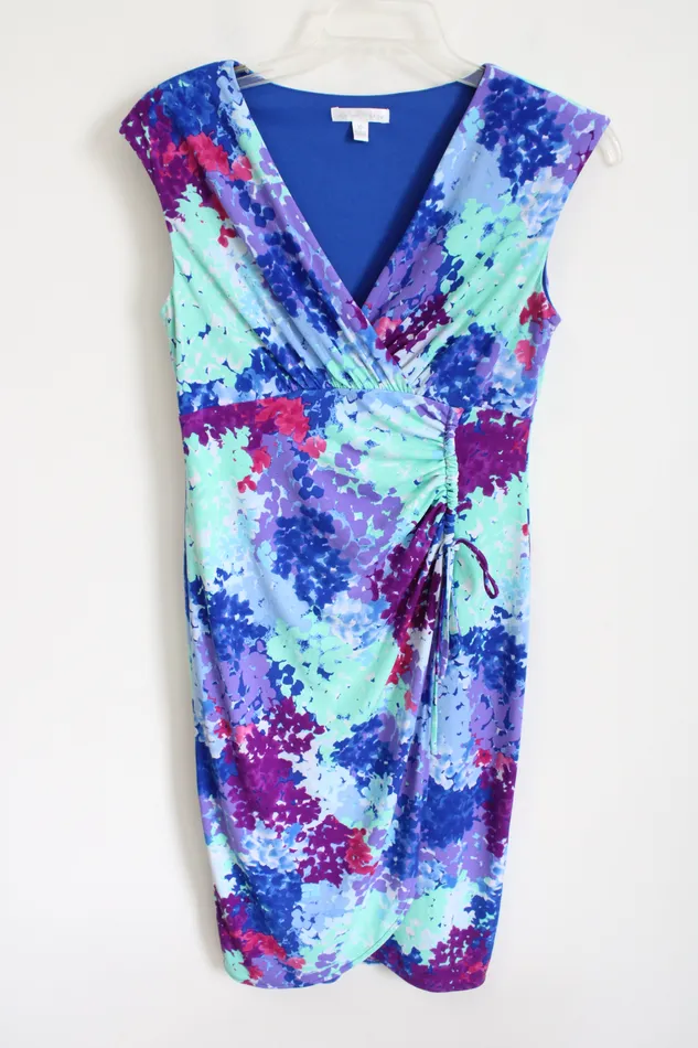Rings London Times London Times Blue Bright Floral Dress 10