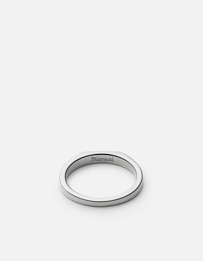Rings Miansai Thin Geo Ring Sterling Silver Rings Miansai Thin Geo Ring Sterling Silver