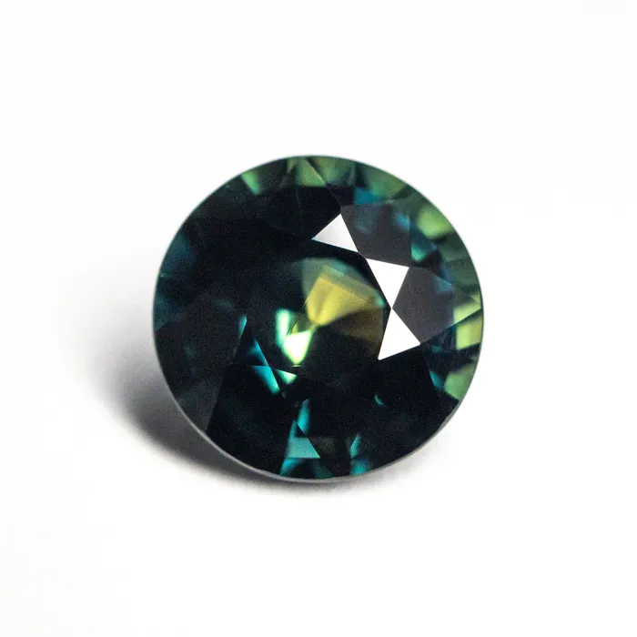 Rings Misfit Gems Parti GreenBlue Brilliant Sapphire 505ct Round