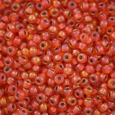 Rings Miyuki Seed Beads 80 Silver Lined Orange AB 1008 Peppy Beads