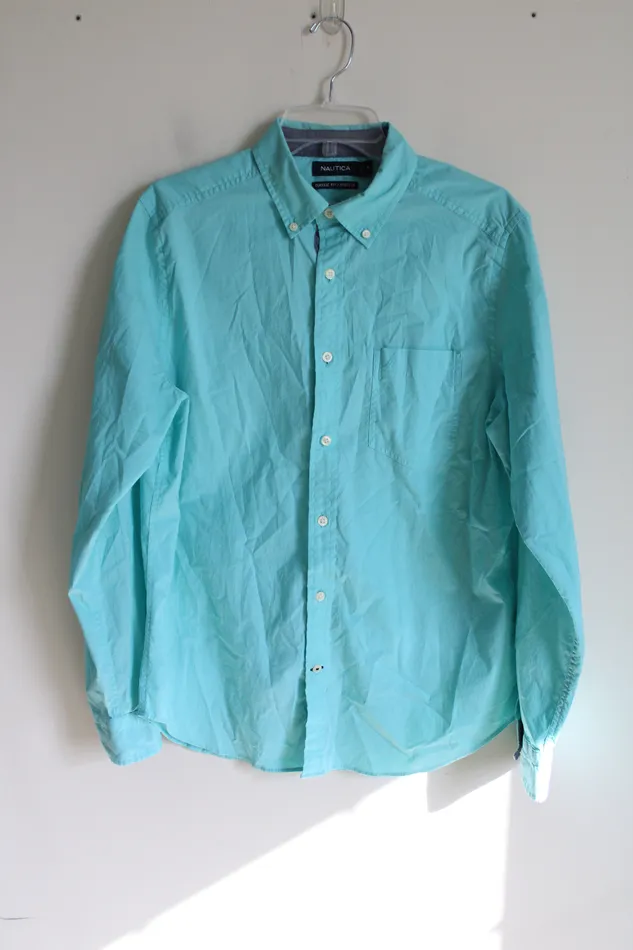 Rings Nautica Nautica Classic Blue Button Down Long Sleeved Shirt M