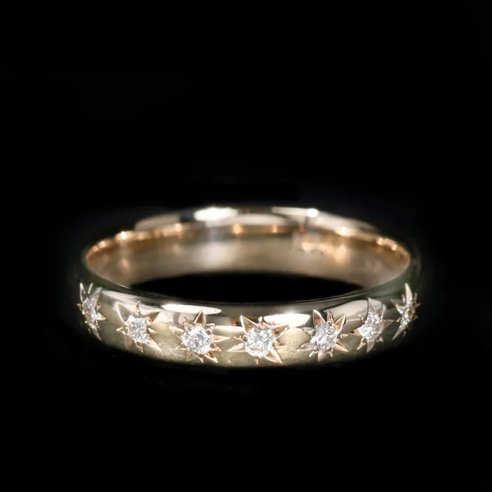 Rings OTC 14K Yellow Gold 011 CTW Diamond Star Scatter Band