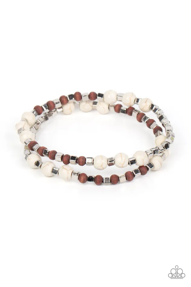 Rings Paparazzi Accessories Backcountry Beauty White