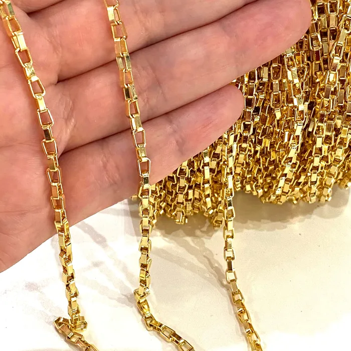 Rings Peppy Beads 24Kt Shiny Gold Plated Chain 45x25mm Open Links Rings Peppy Beads 24Kt Shiny Gold Plated Chain 45x25mm Open Links