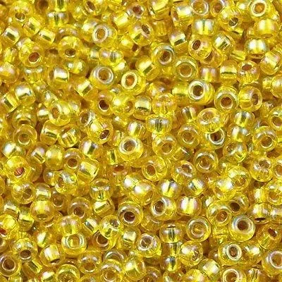 Rings Peppy Beads Miyuki Seed Beads 80 Silver Lined Yellow AB 1006