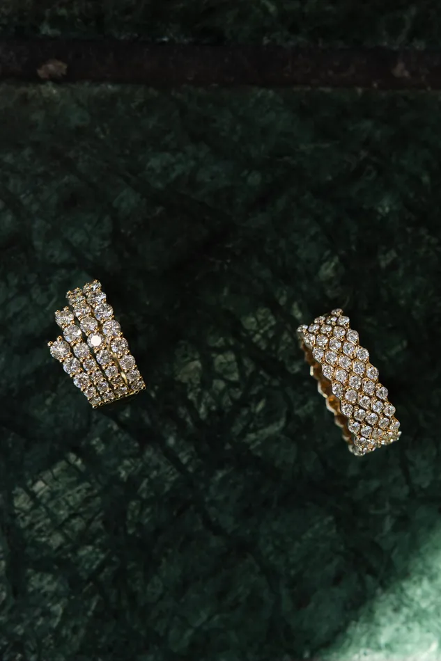 Rings RACHEL LYNN CHICAGO Yellow Gold and Diamond Chain Link Ring