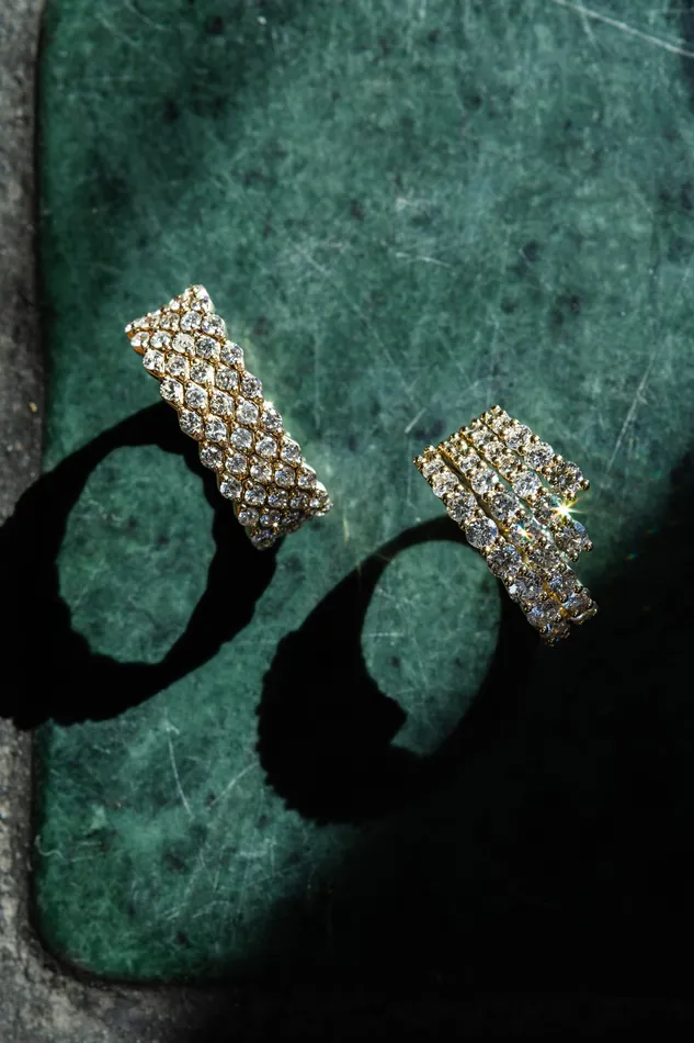 Rings RACHEL LYNN CHICAGO Yellow Gold and Diamond Chain Link Ring