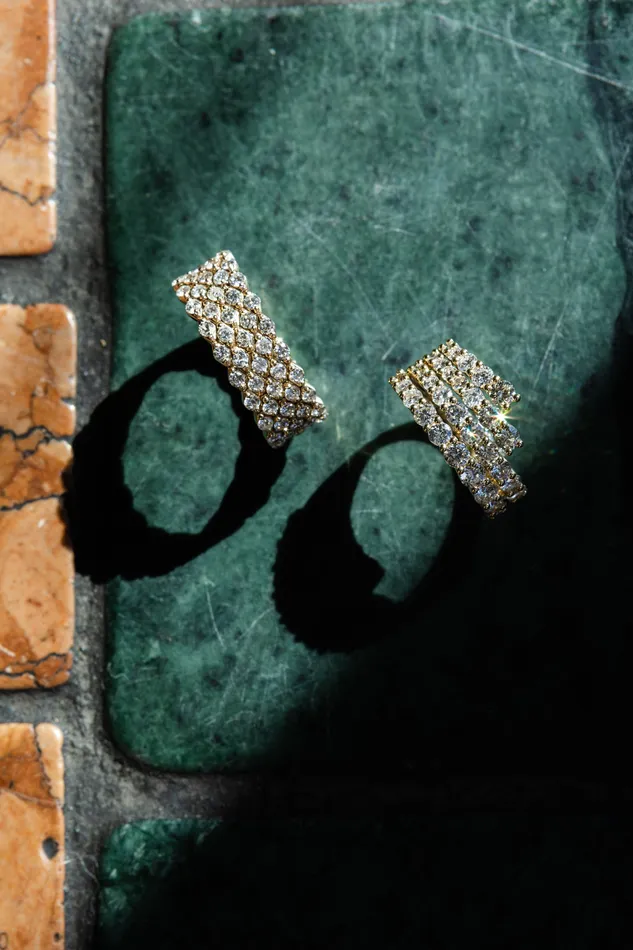 Rings RACHEL LYNN CHICAGO Yellow Gold and Diamond Chain Link Ring