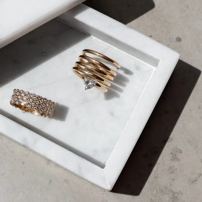 Rings RACHEL LYNN CHICAGO Yellow Gold and Diamond Chain Link Ring
