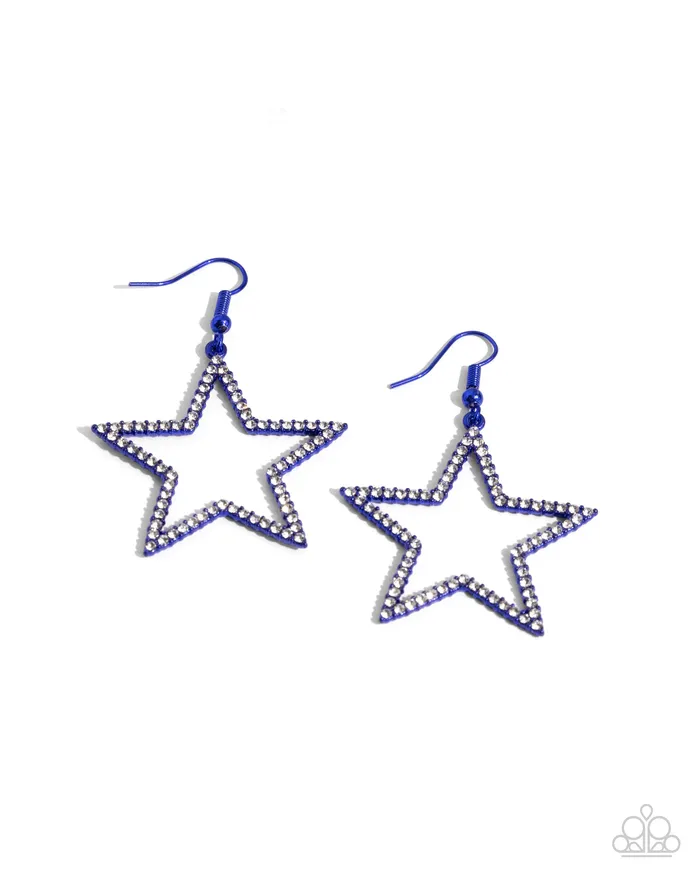 Rings Streamlined Stars Blue Paparazzi Accessories