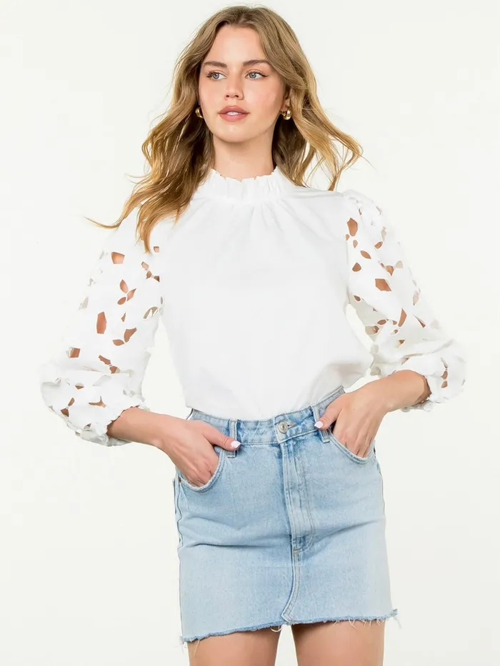 Rings Tiffany Floral Eyelet Top THML
