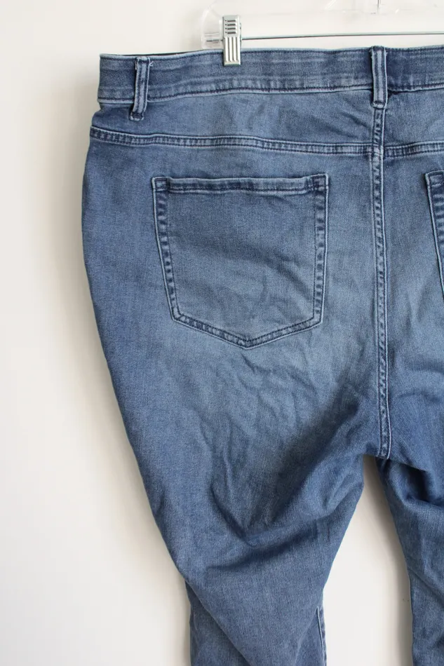 Rings Venezia Venezia Blue Floral Embroidered Jeans 24
