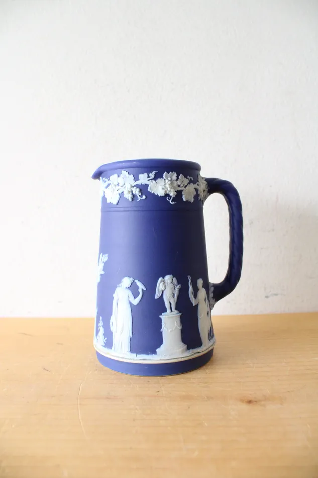 Rings Wedgewood Vintage Wedgewood Cobalt Blue Jasperware Pitcher