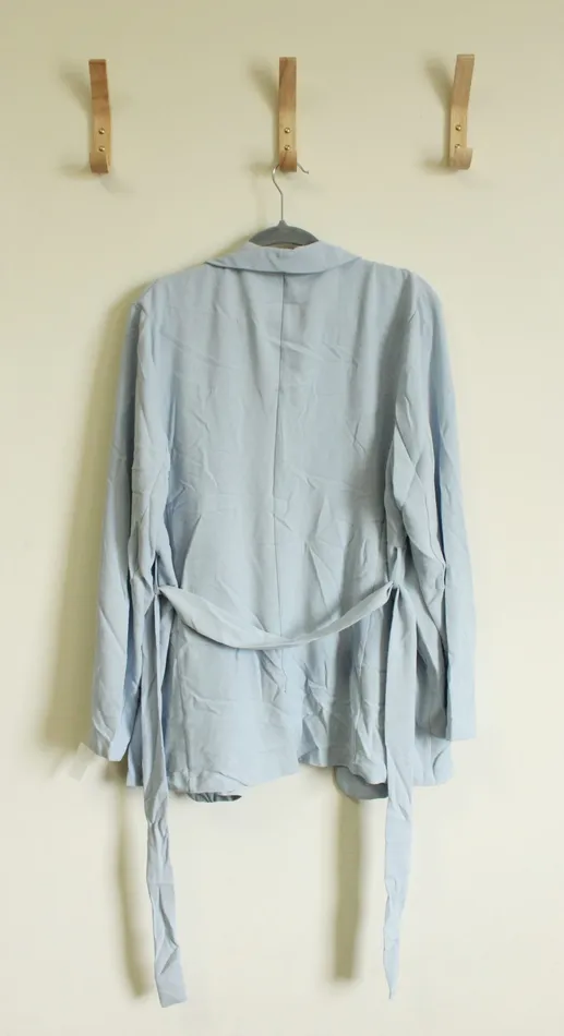 Roz Ali Necklaces NEW Roz Ali Light Blue Summer Cardigan Blazer Size L
