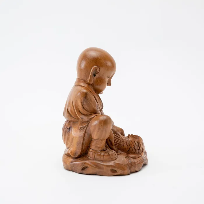 Sacred Statues Rings Wooden May All Beings Be Free Statue