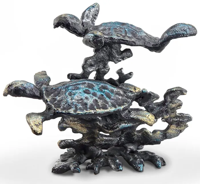 SANPACIFICINTL Necklaces Turtle and Coral Desktop Iron Casting
