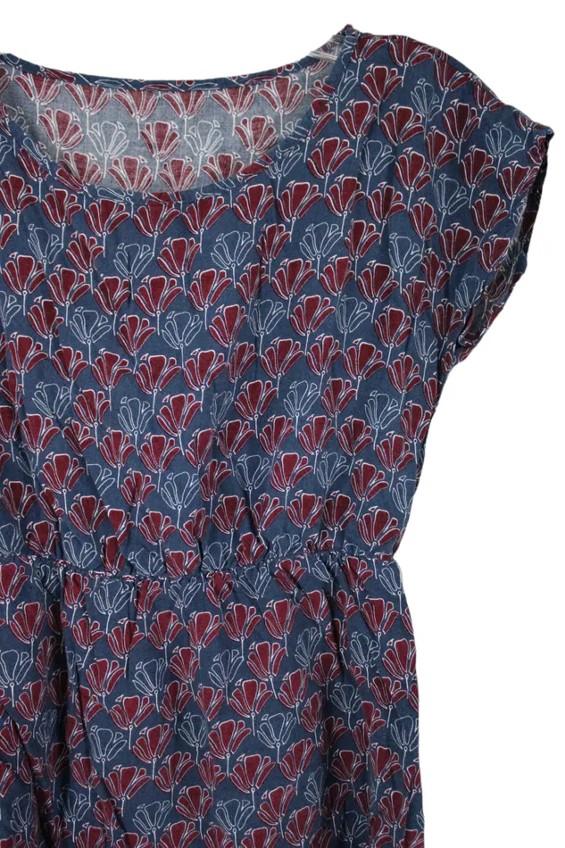 Scout Blue Floral Babydoll Blouse S Scout Rings