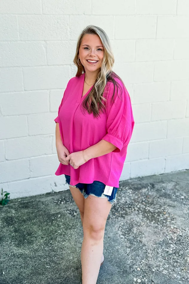 Second One To Know Top Hot Pink Andree By Unit Earrings