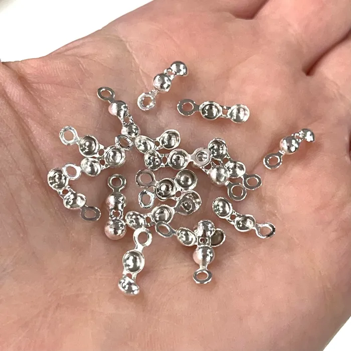 Silver Plated Crimping Bead Tips Single Loop Silver Clamshell Knots Cover Peppy Beads Rings Silver Plated Crimping Bead Tips Single Loop Silver Clamshell Knots Cover Peppy Beads Rings