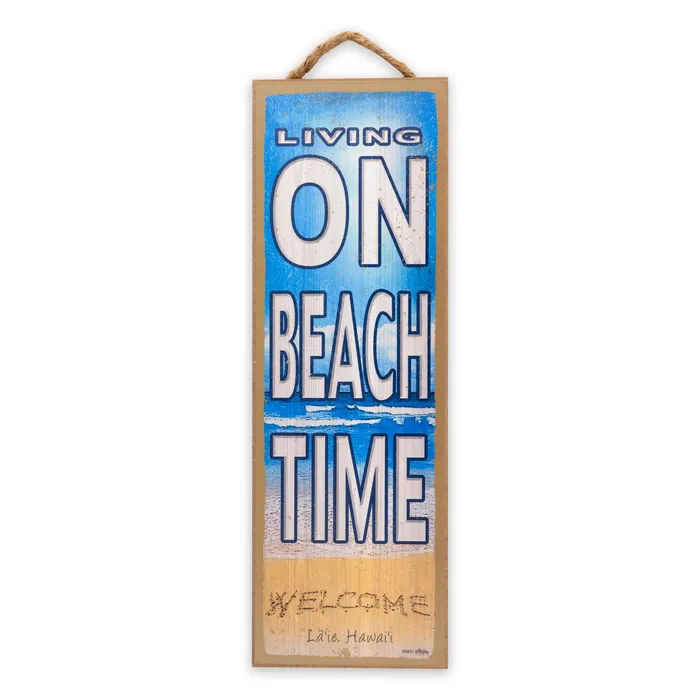 SJTENT Earrings Living On Beach Time Hanging Sign