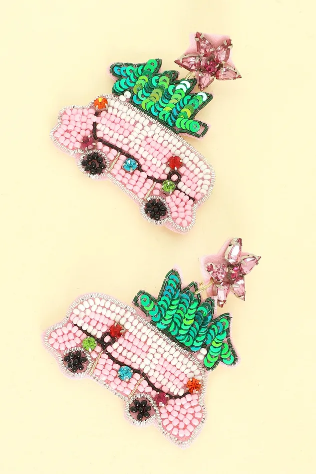 Something Special LA Earrings CHRISTMAS TREE TRUCK JEWELED POST EARRINGS