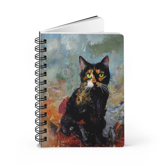 Spiral Bound Journal Cat Portraits by NC Necklaces